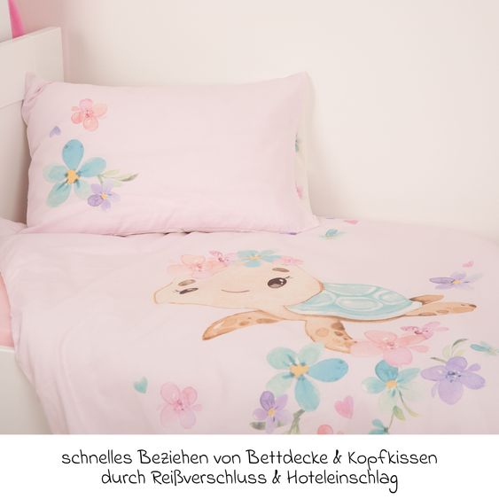 Baby Best Wende-Bettwäsche 100 x 135 cm - Little Turtle