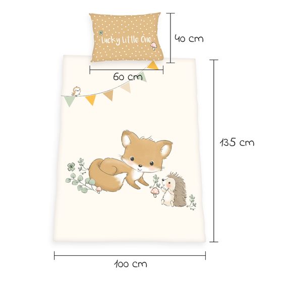 Baby Best Wende-Bettwäsche 100 x 135 cm - Waldfreunde