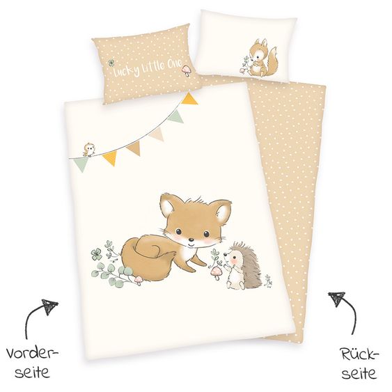 Baby Best Wende-Bettwäsche - 100 x 135 cm - Waldfreunde