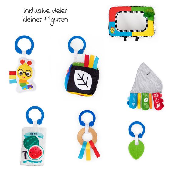 Baby Einstein 4in1 Play Mat with Play Arch Be Discovery with 4 Playmosi, 9 Toys Supports Child Development - Colourful