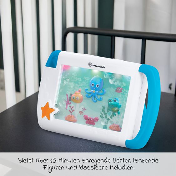 Baby Einstein Licht - und Musikspielzeug On-the-Go Sea Dreams Soother mit Licht, Musik, Meeresgeräusche und Bewegung - Blau