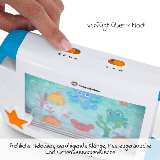 Baby Einstein Licht - und Musikspielzeug On-the-Go Sea Dreams Soother mit Licht, Musik, Meeresgeräusche und Bewegung - Blau