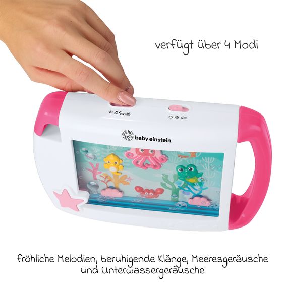 Baby Einstein Licht - und Musikspielzeug On-the-Go Sea Dreams Soother mit Licht, Musik, Meeresgeräusche und Bewegung - Pink