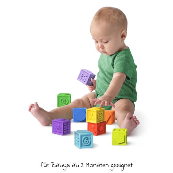 Baby Einstein Spielset Opus's Colorful Learning™ mit 9 Stapelblöcke, 1 Rassel - Bunt