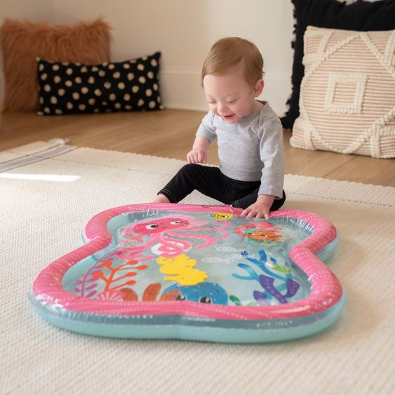 Baby Einstein Wasserspielmatte Jiggling Janet™ mit 6 schwimmenden Meeresfiguren 59,4 x 55,1 cm - Bunt