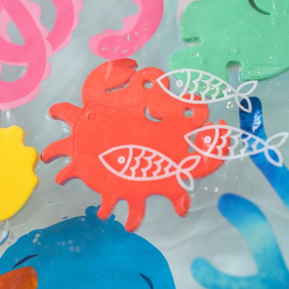 Baby Einstein Wasserspielmatte Jiggling Janet™ mit 6 schwimmenden Meeresfiguren 59,4 x 55,1 cm - Bunt