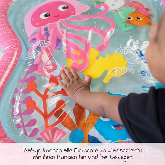 Baby Einstein Wasserspielmatte Jiggling Janet™ mit 6 schwimmenden Meeresfiguren 59,4 x 55,1 cm - Bunt