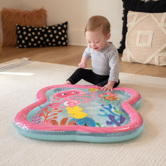 Baby Einstein Wasserspielmatte Jiggling Janet™ mit 6 schwimmenden Meeresfiguren 59,4 x 55,1 cm - Bunt