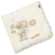 2-tlg. Set Kuscheldecke Baby Love + Greifling Schaf 75 x 100 cm