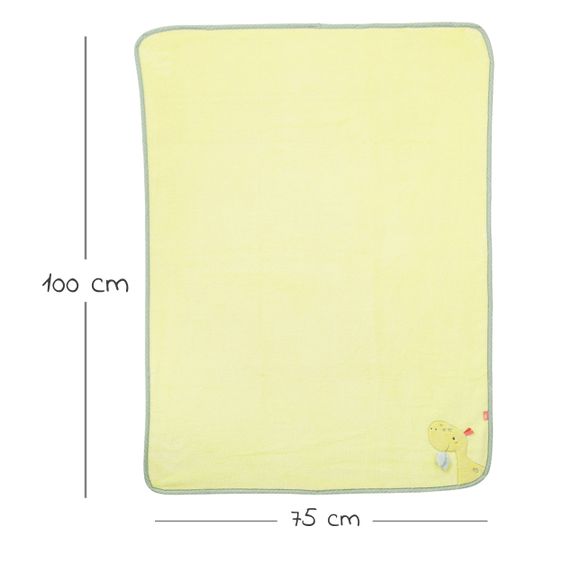Fehn 2-tlg. Set Kuscheldecke + Greifling Vulkan 75 x 100 cm - Happy Dino