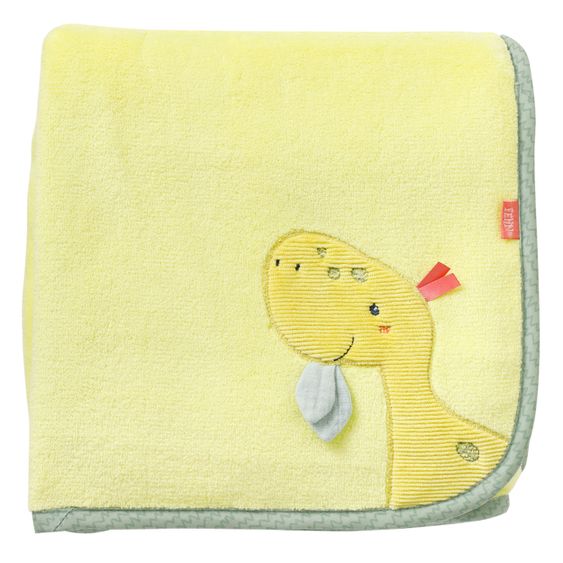 Fehn 2-tlg. Set Kuscheldecke + Greifling Vulkan 75 x 100 cm - Happy Dino