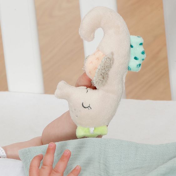 Fehn 2-piece set cuddly blanket muslin + griffin seahorse 135 x 100 cm - sea children