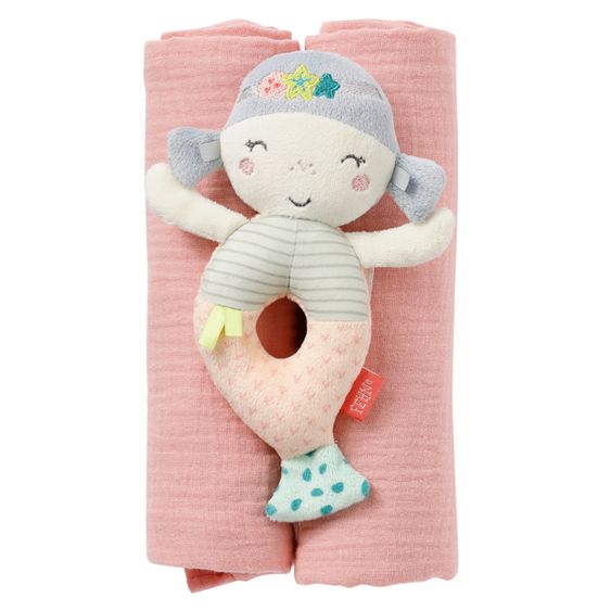 Fehn Set 3 pezzi griffin e sirena in mussola - bambini del mare