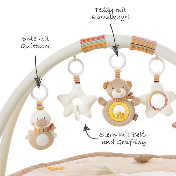 Fehn 3D Activity-Decke Teddy - Rainbow