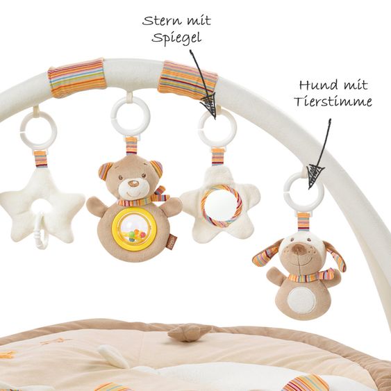 Fehn 3D Activity-Decke Teddy - Rainbow