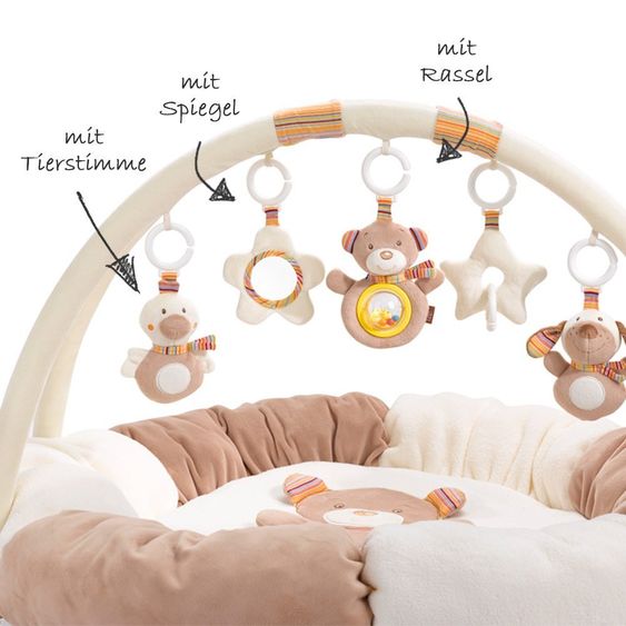 Fehn 3D Activity Nest Teddy - Rainbow