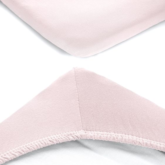 Fehn 4-piece bedding set for extra bed & cradle 90x40 cm / fitted sheet and bedding - Bruno Bear - Pink