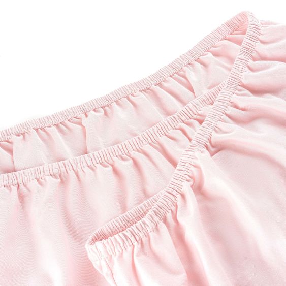 Fehn 4-tlg. Bettwäsche-Set für Beistellbett & Wiege 90x40 cm / Spannbetttuch und Bettwäsche - Schwanensee - Rosa