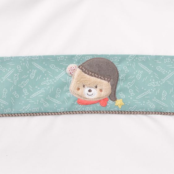 Fehn Biancheria da letto per bambini 80 x 80 cm - Orso Bruno