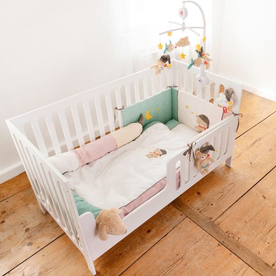 Fehn Biancheria da letto per bambini 80 x 80 cm - Orso Bruno