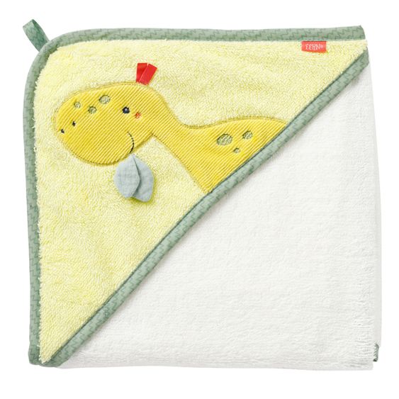 Fehn Hooded towel Dino 80 x 80 cm - Happy Dino