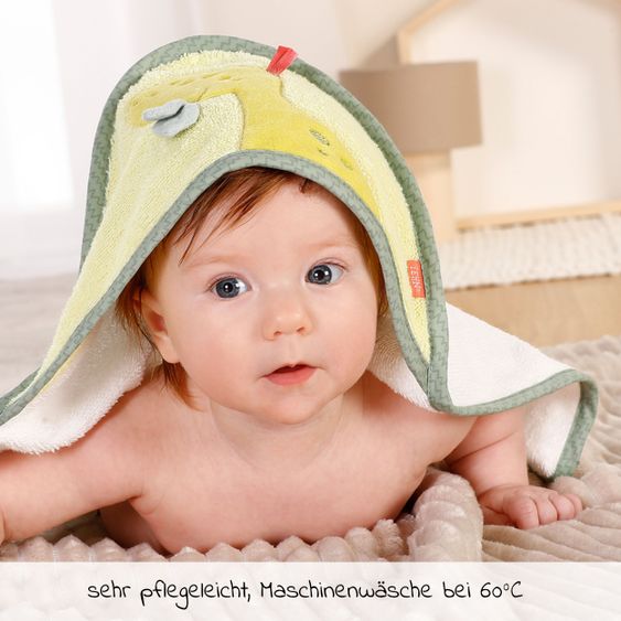 Fehn Hooded towel Dino 80 x 80 cm - Happy Dino