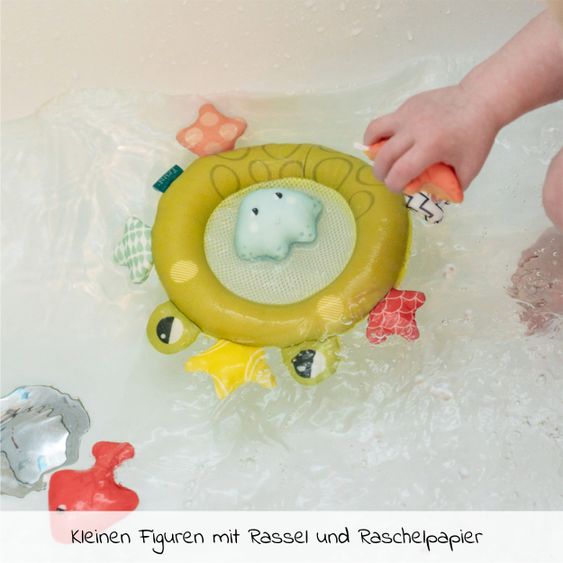 Fehn Badespielzeug Kescher Frosch mit 4 Meeresbewohnern - Plansch & Play