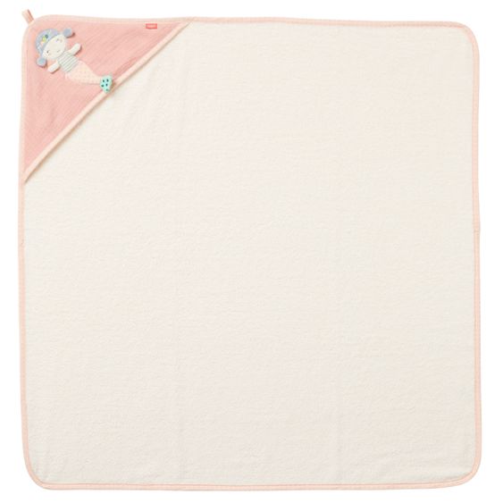 Fehn Asciugamano da bagno con cappuccio a forma di sirena 80 x 80 cm - Mare Bambini