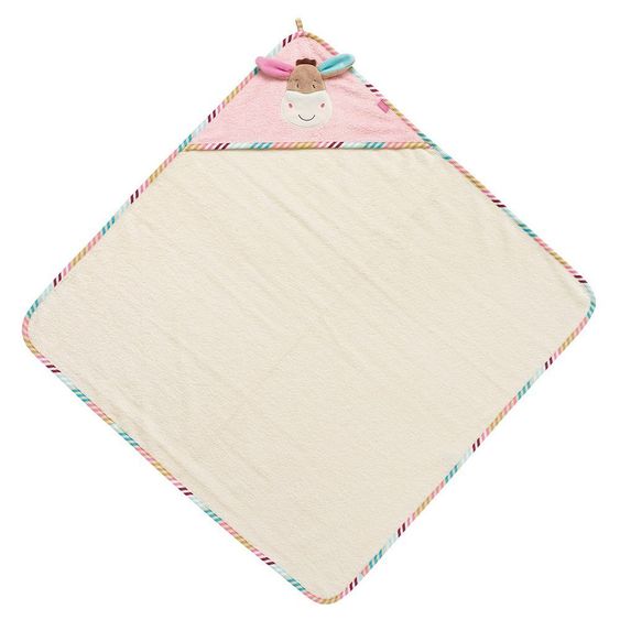 Fehn Asciugamano da bagno con cappuccio Monkey Donkey 80 x 80 cm - Donkey