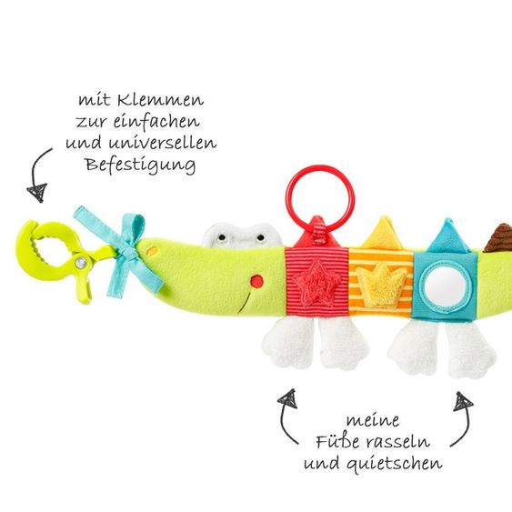 Fehn Stroller chain crocodile - Jungle Heroes