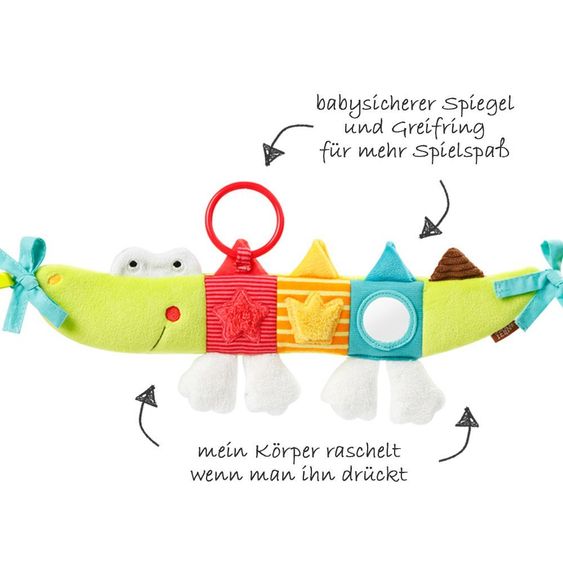 Fehn Stroller chain crocodile - Jungle Heroes