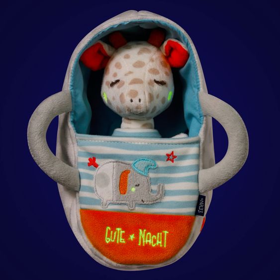 Fehn Kuscheltier mit Tragetasche Giraffe 23 cm - Gute Nacht