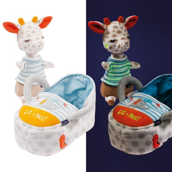 Fehn Kuscheltier mit Tragetasche Giraffe 23 cm - Gute Nacht