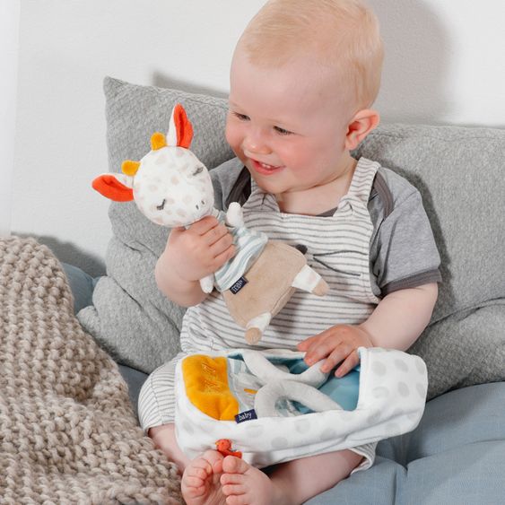 Fehn Kuscheltier mit Tragetasche Giraffe 23 cm - Gute Nacht