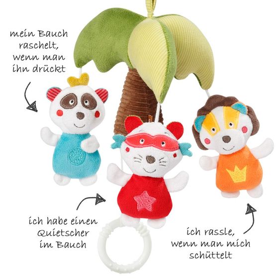Fehn Mini palma musicale mobile - Jungle Heroes