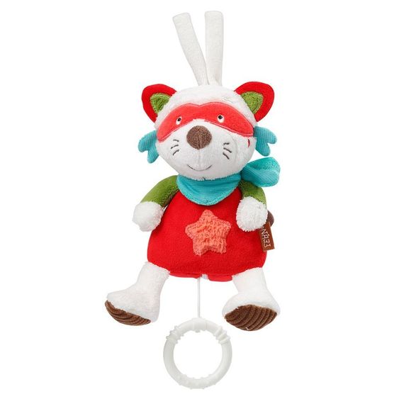 Fehn Mini-Spieluhr Waschbär 19 cm - Jungle Heroes