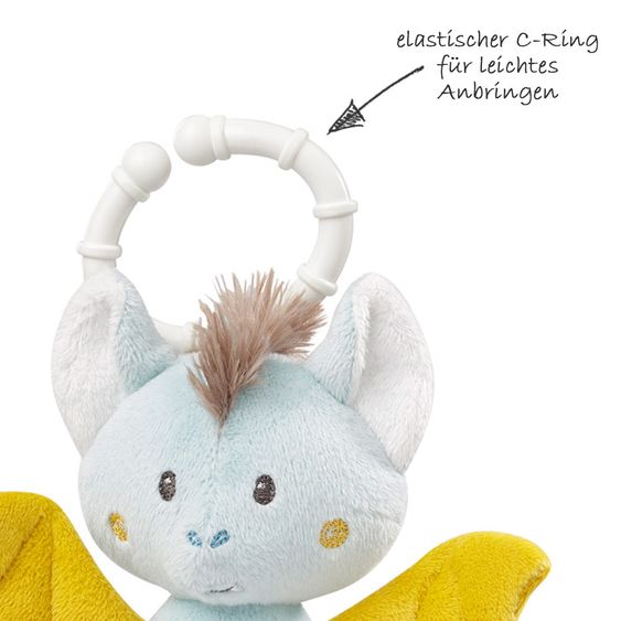 Fehn Rassel-Greifling zum Aufhängen Fledermaus - Little Castle