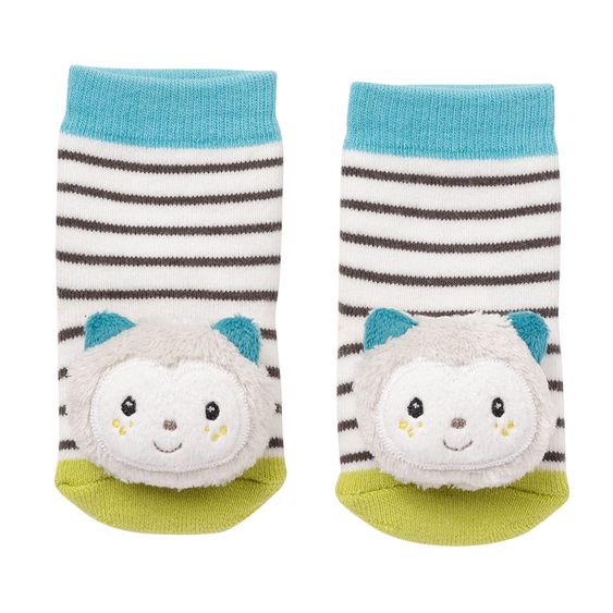 Fehn Rassel-Söckchen Katze Yuki - Gr. 0 - 12 Monate