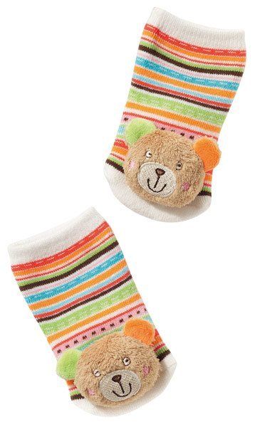 Fehn Rassel-Söckchen Teddy - Oskar - Gr. 0 - 12 Monate