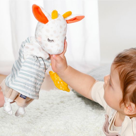 Fehn Schmusetuch / Handpuppe Giraffe 30 cm - Gute Nacht