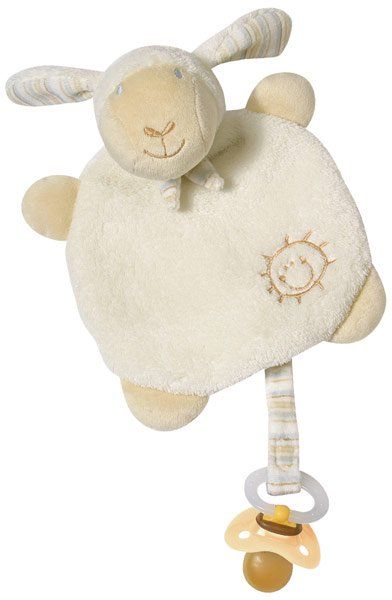 Fehn Schmusetuch mit Schnullerhalter Schaf - Baby Love
