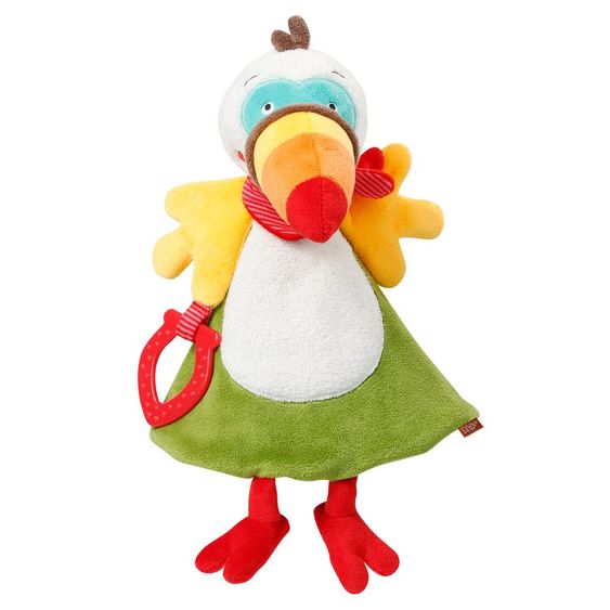 Fehn Schmusetuch Tukan mit Beißelement 29 cm - Jungle Heroes