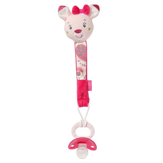 Fehn Schnullerband Sweetheart mit Rassel - Reh