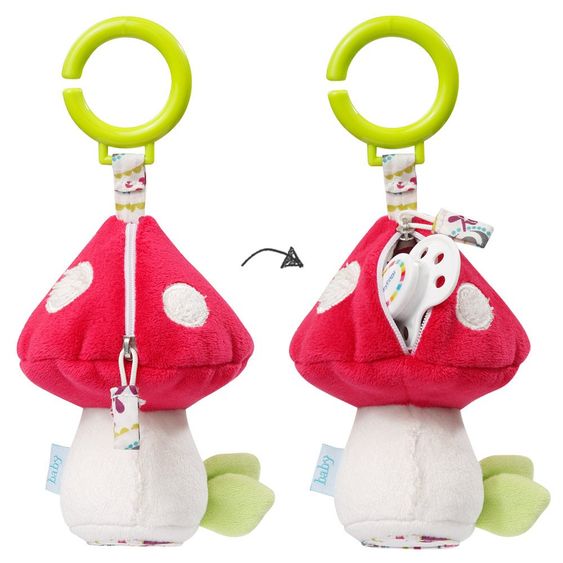 Fehn Spiel- & Schnullertasche 2 in 1 Sweetheart - Pilz