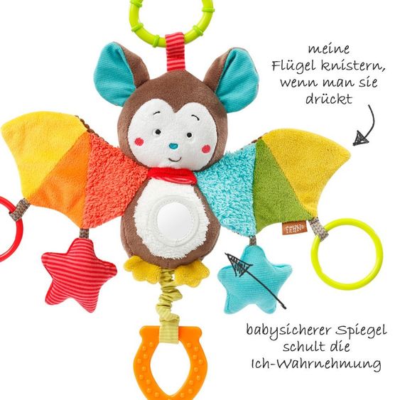 Fehn Activity-Greifling Bat 25 cm - Jungle Heroes