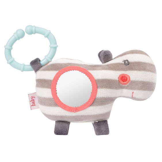 Fehn Play animal to hang mini hippo with ring - Loopy & Lotta