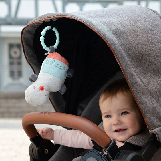 Fehn Spieltier zum Aufhängen Mini-Nilpferd mit Ring - Loopy & Lotta