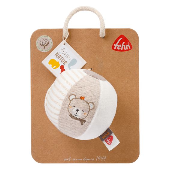 Fehn Stoffball Esel & Teddy - Natur