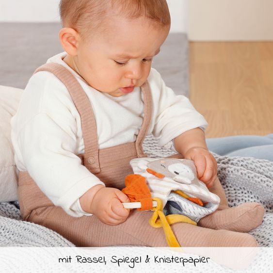 Fehn Stoffbuch / Bilderbuch Esel & Teddy - Natur