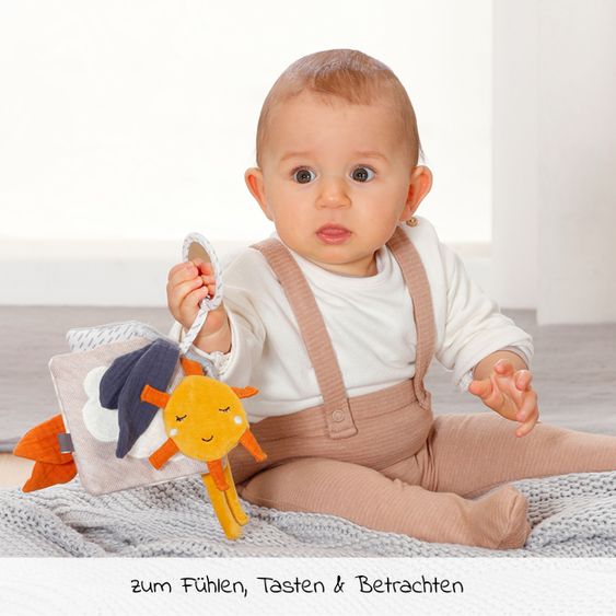 Fehn Stoffbuch / Bilderbuch Esel & Teddy - Natur